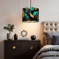 thumbnail image 5 of Linen Drum Lampshades Colorful stained glass window Abstract stained glass Art 13"x13"x10" Light Shade for Table Lamps Floor Lamp Shades Lampshade Replacement Assembly Required, 5 of 8