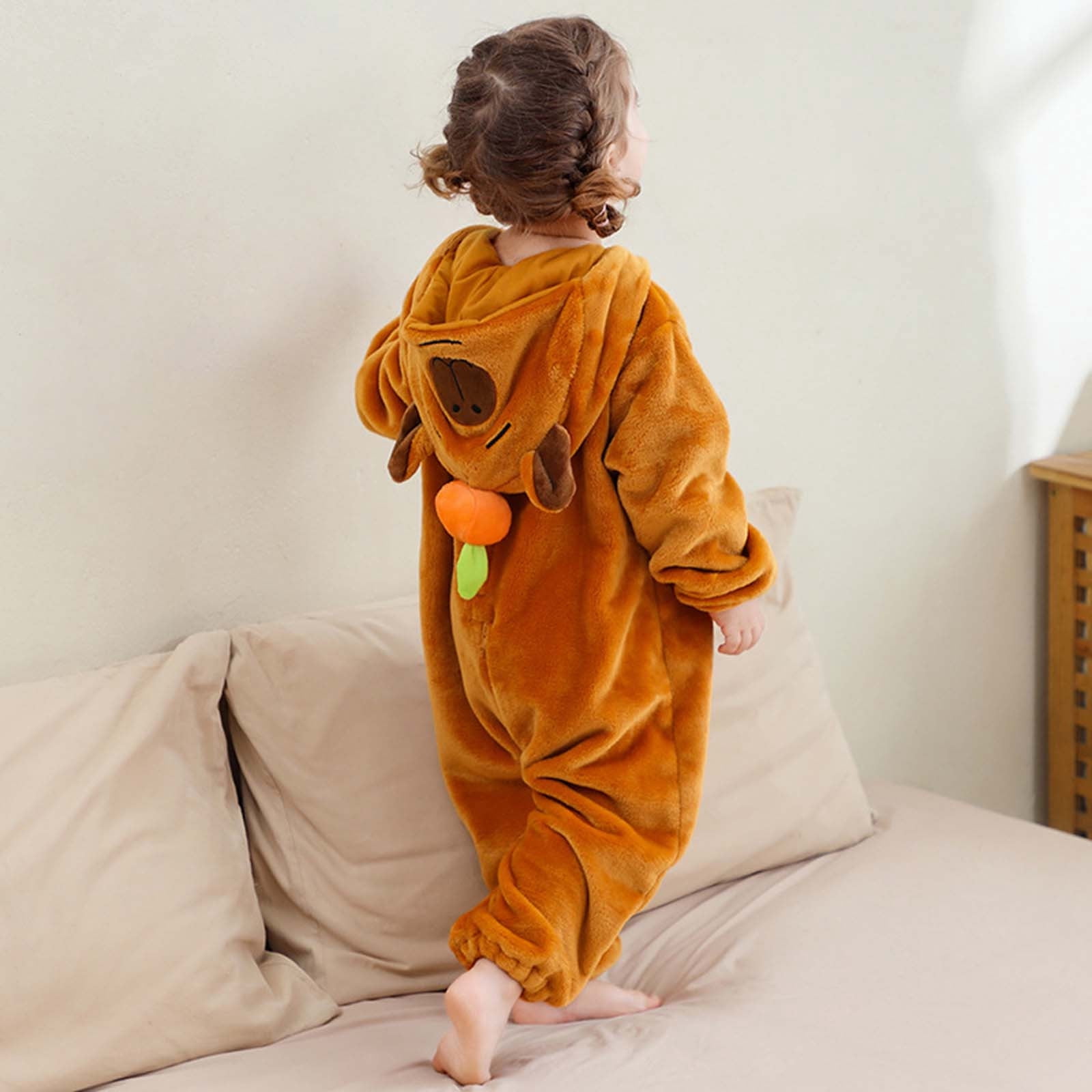 Christmas Bodysuit Holiday Party Outfit Soft Hooded Romper Jumpsuit For Baby Boys Toddler Winter Playwear