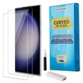 thumbnail image 2 of Htwon for Samsung Galaxy S23 Ultra/S23 Plus/S23 Screen Protector UV Tempered Glass Full Cover Film, Clear, 2 Packs, 2 of 10
