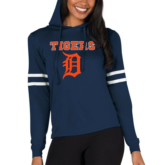 Women's Concepts Sport Navy Detroit Tigers Marathon Lightweight Lounge Pullover Hoodie