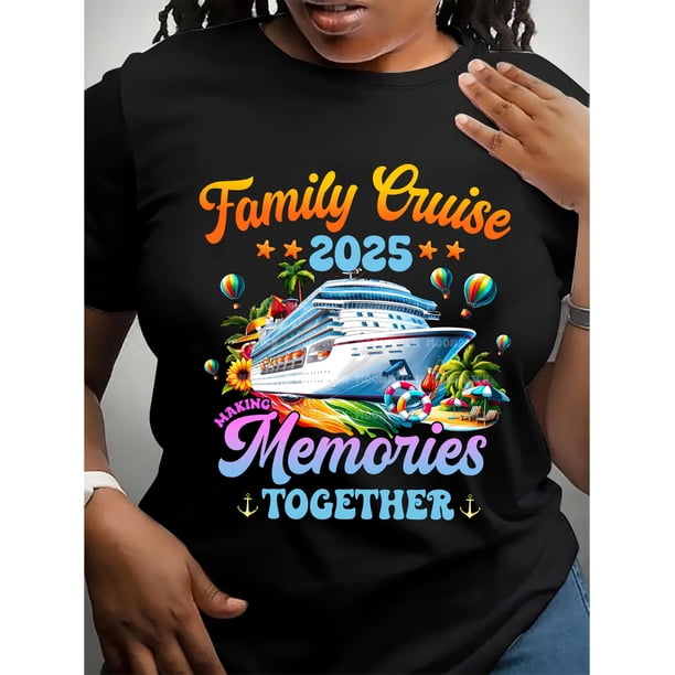 Graphic Tee for Women - Casual Crew Neck Short Sleeve T-Shirt, Machine Washable
