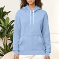 thumbnail image 2 of Ahdbta Women's Hoodies Thick Sherpa Fleece Lined Hooded Sweatshirt Winter Warm Casual Drawstring Pullover Tops with Pocket, 2 of 7