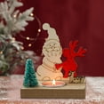 thumbnail image 5 of YOHAVEN Christmas Wooden Candle Holder Decorative Tealight Holder Rustic Table Centerpiece Candlestick Ornament for Holiday Party Fireplace Mantle, 5 of 8
