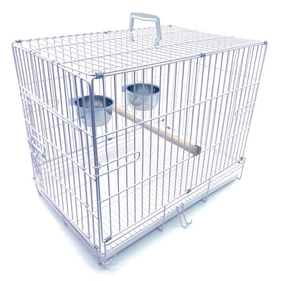 Pet Products Foldable Parrot Bird Travel Vet Carrier Metal Cage Prevent Beaks Out