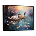 thumbnail image 2 of Designart "Twilight Reverie In White Plumage" Animals Flamingo Floater Framed Canvas Wall Art, 2 of 5