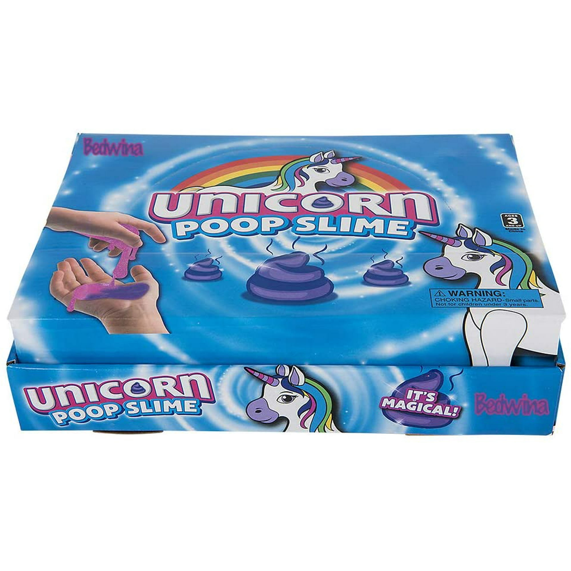Unicorn Poop Emoji Slime HTOOQ (Pack of 12) Magic Galaxy | Rainbow
