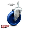 thumbnail image 2 of 5 Inch Solid Polyurethane Wheel Swivel 3/8 Inch Threaded Stem Caster SCC, 2 of 2