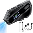 thumbnail image 3 of Motorcycle Helmet Bluetooth Headset with 2 Type Mics, Intercom/Hands-Free Call/Music/Waterproof/Nois, 3 of 5