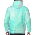 thumbnail image 7 of Honeii Cyan Mint Marble Pattern Mens Hoodies Men's Loose Sleeve Sweatshirt,Pullover Hooded Sweatshirt for Men,Essentials Hoodie-4X-Large, 7 of 7