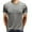 Gray, variant on SwiftWear Men Short Sleeve Cotton Stand-up Collar Slim Mens Shirts Gray M