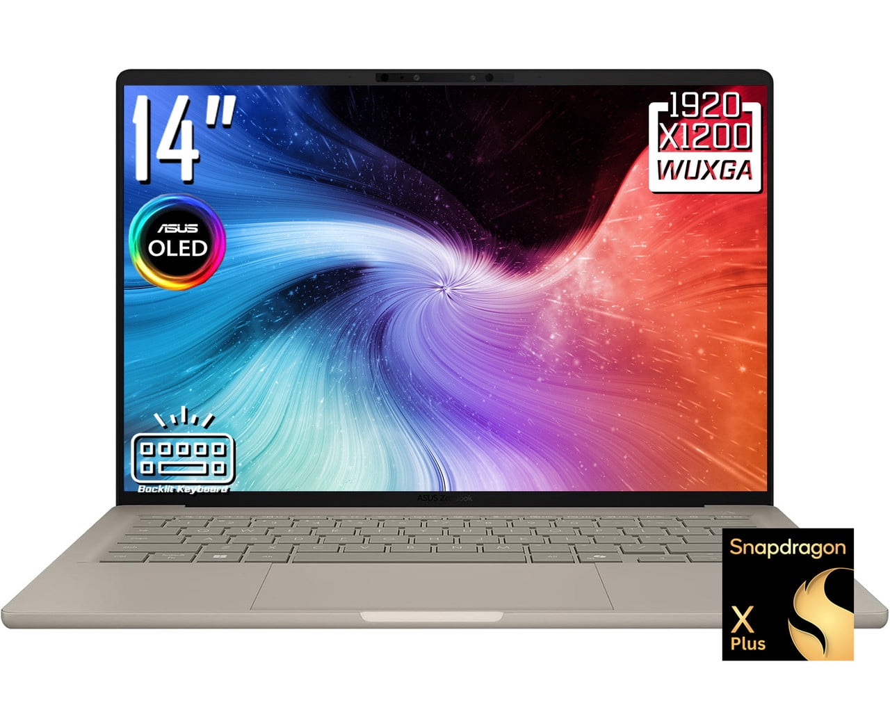 ASUS Zenbook A14 AI Business Laptop 14.0in WUXGA (Qualcomm