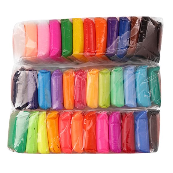 Juego de 36 colores de arcilla de secado al aire para moldear manualidades para niños con herramientas, juguete de bricolaje para niños, arcilla de plastilina, barro de cristal colorido.