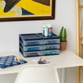 thumbnail image 2 of IRIS Small 3 Drawer Countertop Organizer, 2 Pack - Navy Blue, 2 of 8