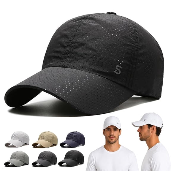 Sunscreen Breathable Baseball Cap, Quick-Dry UV Protection Cooling Hat, Adjustable Sport Trucker Dad Cup for Men Women