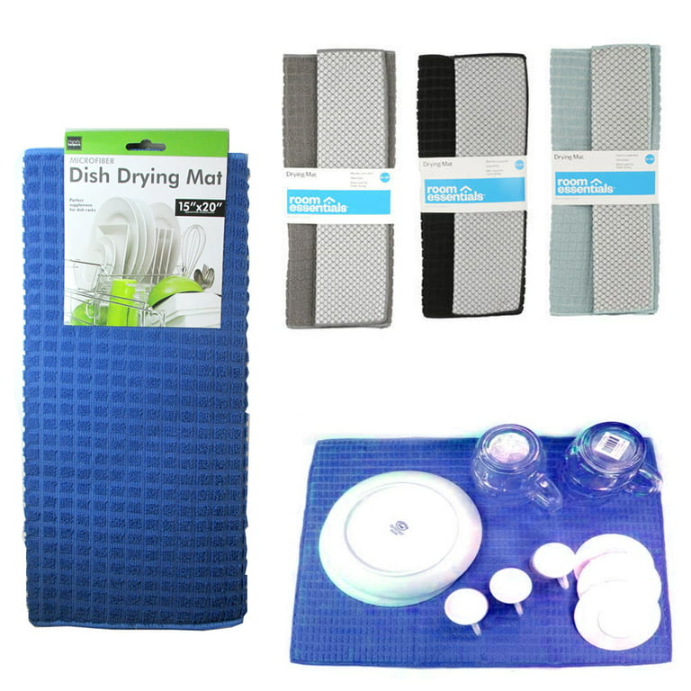 Microfiber Dish Drying Mat, Reversible Fast-Drying Dish Draining Mat, –  Kingrack Home