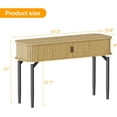 thumbnail image 7 of Wooden Console Table with Sliding Door Storage - Fluted Style Entryway/Sofa Table for Living Room, Hallway, Couch Side, 7 of 7