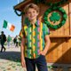 thumbnail image 5 of Blusa y camisa de manga corta con cuello vuelto, moderna e informal, con estampado del Día de San Patricio, con bolsillo, para uniforme escolar, para niños y niñas de 2 a 15 años., 5 of 7