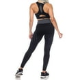 thumbnail image 3 of White Mark Women's Cut Out Back Mesh Sports Bra & Leggings Set, 3 of 5