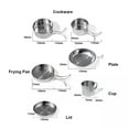 thumbnail image 4 of 8Pcs Camping Cookware Mess Kit Stainless Steel Outdoor Picnic Pot Cook Pan Set Foldable Handle Camping Utensils Pot Pan Cup Gear for Traveling Camping Beach, 4 of 4