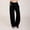 Black*, variant on Women's Pants Wide Leg Waist Long Drawstring Elastic Solid Color Chic Casual Trousers