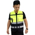 thumbnail image 2 of OULII High Visibility Safety Vest Cycling Vests for Traffic Controllers 1Pcs, 2 of 4