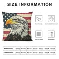 thumbnail image 5 of Orinice Bald Eagle American Flag Graphic Decorative Pillow Cover for Home Couch Living Room Sofa, Independence Day Aesthetic Decor, 1PC 18x18in, 5 of 5