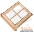 thumbnail image 4 of Marcos de ventana de madera en miniatura, cuatro ventanas, rompecabezas, manualidades, juguete, Viscious Fun Birch, 2 piezas, 4 of 6