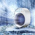 thumbnail image 1 of Mini aire acondicionado, recargable, 3 velocidades, 500 ML, tanque de agua, enfriador de aire por evaporación con temporizador, muesca de aromaterapia, función de pulverización, 1 of 5