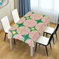 thumbnail image 4 of Yayeee Tablecloths 60" x 60" Rectangle Wrinkle Resistant Party Table Cover, Green Symmetrical Stars, 4 of 8