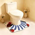 thumbnail image 4 of YiJuHui U Shape Bathroom Rug Set Non Slip Absorbent Diatomite Bath Mat Quick Dry Toilet Floor Mat Washable Cute Decor for Bathroom Safety, 4 of 6
