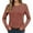 Brown, variant on EDFBUYKRS Tops for Women Fall V Neck Long Sleeves Shirts Plus Size Ruffle Sleeve Tunic Soild Color Blouses for Lady Size M