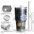 thumbnail image 6 of 30oz Pioneer Flower Tumblers Stainless Steel Tumbler with Lid and Straw,Vacuum Insulated Double Wall Travel Tumbler Cups Mug with Cleaning Brush for Coffee,Tea, 6 of 7