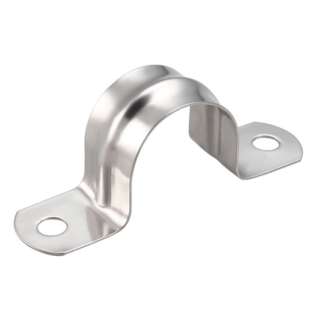 Unique Bargains Sangle de Tuyau Rigide 27mm, Acier Inoxydable 304, Pinces à 2 Trous, 10 Pcs