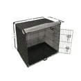 thumbnail image 6 of Charcoal Dog Crate Cover, Monochromatic Pattern of Repetitive Geometric Stars, Easy to Use Pet Kennel Cover Small Dogs Puppies Kittens, 7 Sizes, Grey Charcoal Grey, by Ambesonne, 6 of 6