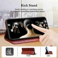 thumbnail image 3 of Dteck Case for iPhone 13, Men Luxury Wallet Business Style Case with Card Holder Shockproof Folio Case Premium PU Leather Flip Kickstand Cover 2021,Brown, 3 of 9
