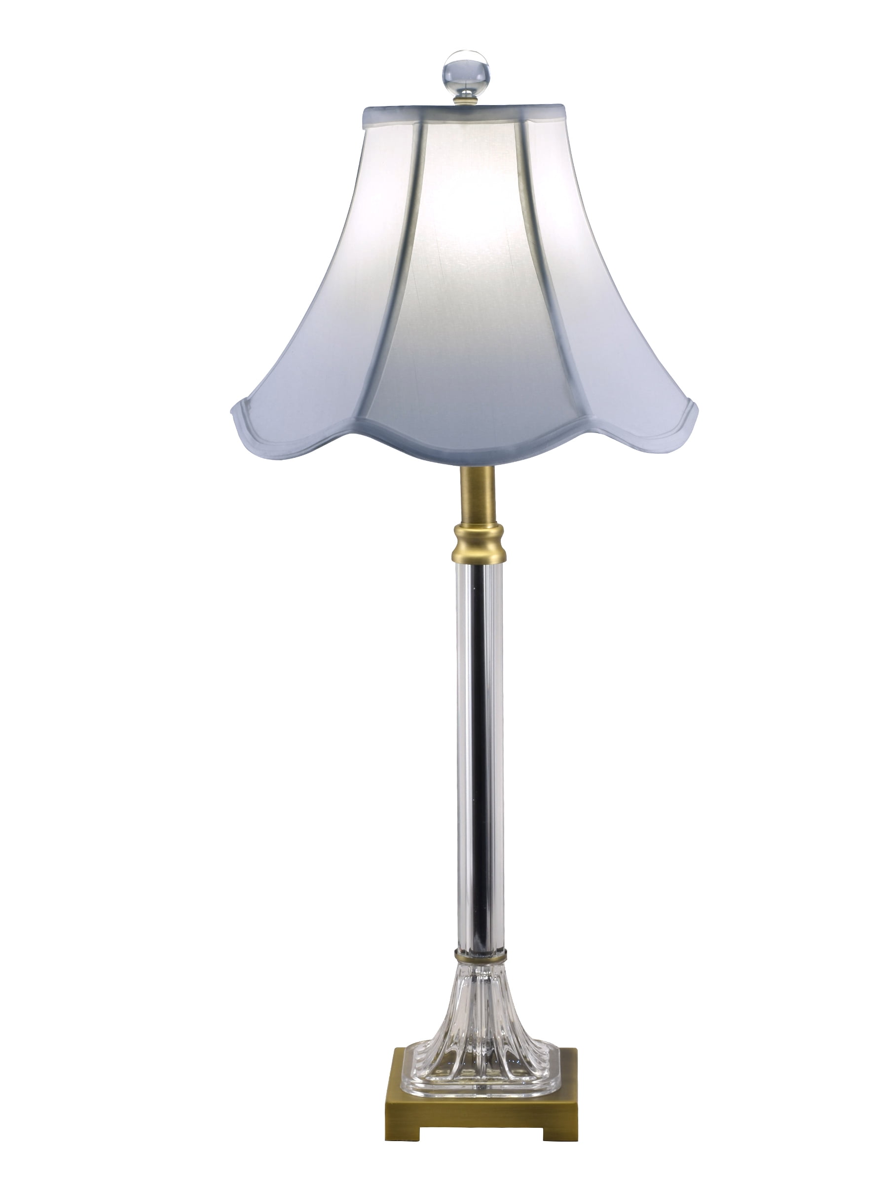 30" White Antique Style Continuous Crystal Buffet Table Lamp Walmart