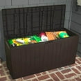 Keter Marvel Plus 71 Gallon Outdoor Storage Deck Box, Espresso Brown