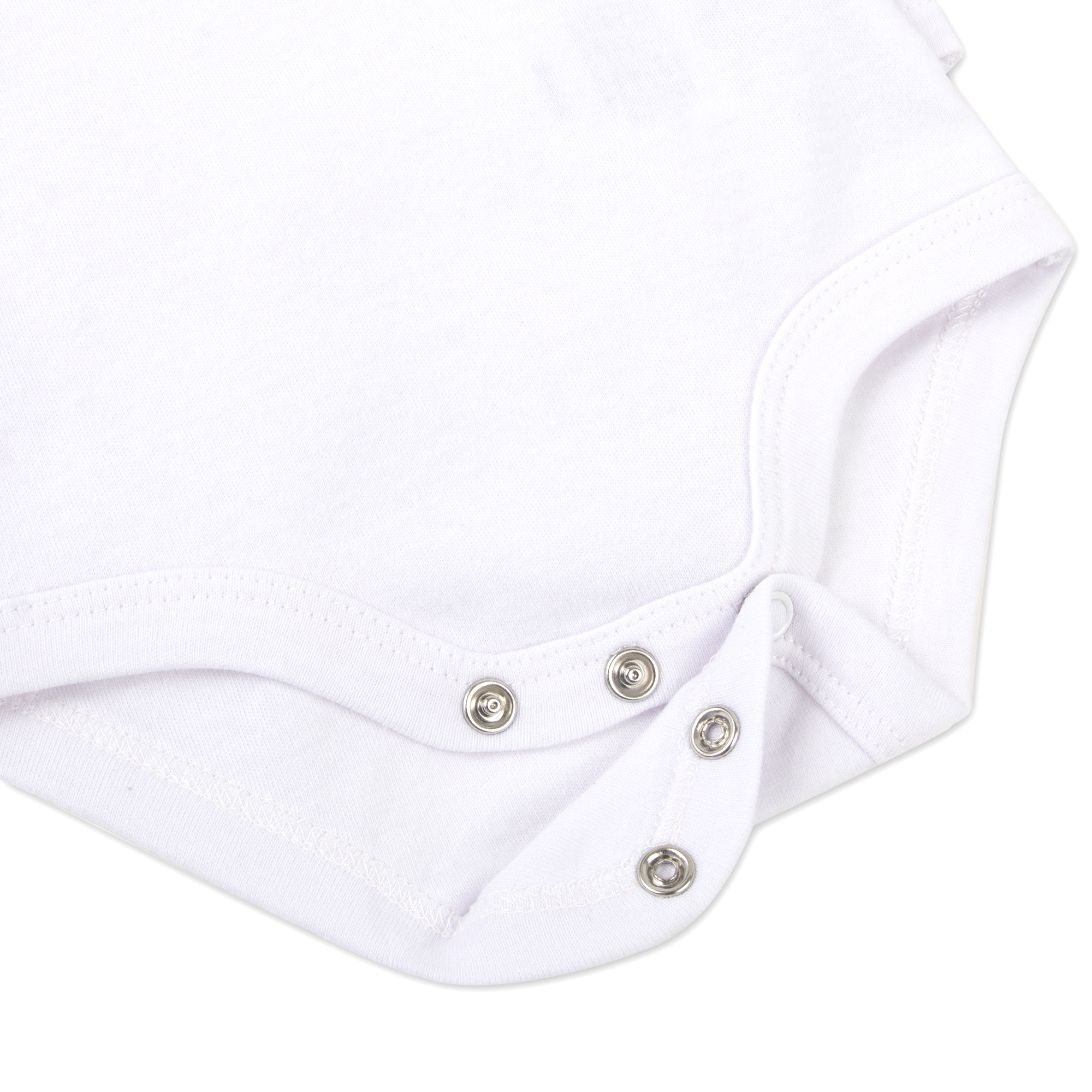 Baby Essentials 6-Pack White Newborn Bodysuits photo 3