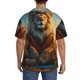 thumbnail image 3 of Fotbe Prairie Meditating Lion Camisa Estampada de Manga Corta para Hombre, Casual de Verano, Estilo Playero, Sin Arrugas-Large, 3 of 5