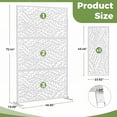 thumbnail image 2 of FOOWIN Outdoor Metal Privacy Screen Galvanized Decorative Screen, White, 2 of 9