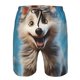thumbnail image 3 of Fotbe Blue Sky Cute Wolf Trajes de Baño Estampados para Hombre, Shorts de Verano de Secado Rápido, Ropa de Playa, Bañadores-Large, 3 of 6