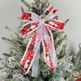 thumbnail image 5 of FastXmas Christmas Bowknot Decoration,Christmas Flocked Bows Decorations,9 x 14 Inch Lace Trim Small Ribbon Bows Hanging Ornaments,Crafts Bows Decorations for Xmas Tree,Holiday,Wedding,Home Decor, 5 of 6