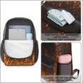 thumbnail image 4 of 17 Inch Lightweight Backpack,PVC Waterproof Oxford Fabric, Ergonomically Designed, with Large Capacity, Fire Flame Baseball Print, 4 of 5