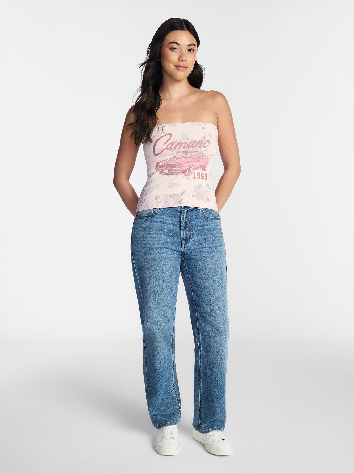 Chevrolet Women’s Camaro 1965 Graphic Tube Top, Sizes XXS-XXL