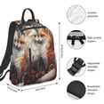 thumbnail image 2 of Balery Romantic Flower Fox Couple Mochila ligera para hombre y mujer: duradera e impermeable, ideal para la escuela, el trabajo, viajes y uso diario., 2 of 7