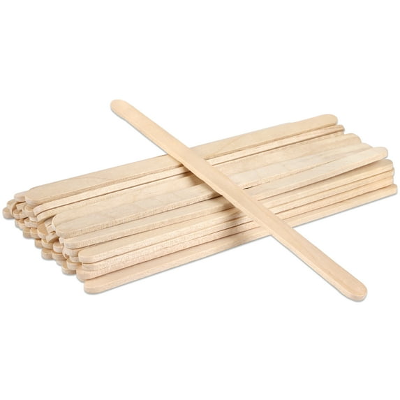 Beauticom 1000 pcs 5.5"Medium Flat Wood Sticks Spatula Applicator for Facial Hair Wax Removal