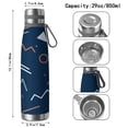 thumbnail image 3 of Modern 29oz Stainless Steel Insulated Thermos with Tea Filter, 360° Printed Travel Bottle, Leakproof BPA-Free Flask with Anti-Slip Base, 304 Inner & 201 Outer, Vacuum Cup, 3 of 6