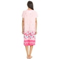 thumbnail image 4 of Lati Fashion Women Nightgowns Short Sleeve Female Nightgowns & Sleepshirts Pink Size X-Large, 4 of 4