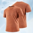 thumbnail image 6 of FRSASU Men's Short Sleeve Crew Neck T-Shirts Athletic Running Workout Performance Breathable Tee Tops Orange, 6 of 7