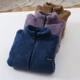 thumbnail image 5 of Caqnni Kids Fleece Jacket Girls Clothes Girls' Outerwear Jackets Kids Soft Fleece Jacket Zip up Hoodie with Pockets Girls Sherpa Jacket (Z02-Purple,12-13 Years), 5 of 5